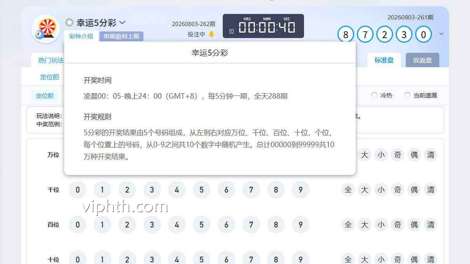 华体会《幸运五分彩》龙虎和玩法规则详解