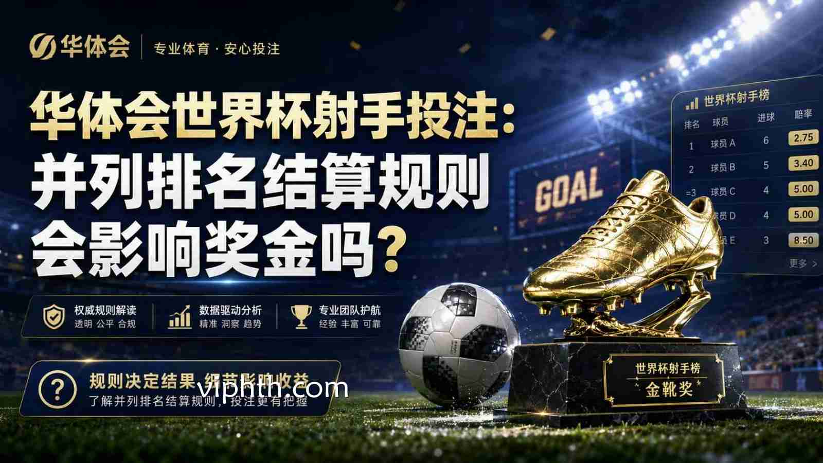 华体会世界杯射手投注：并列排名结算规则会影响奖金吗？
