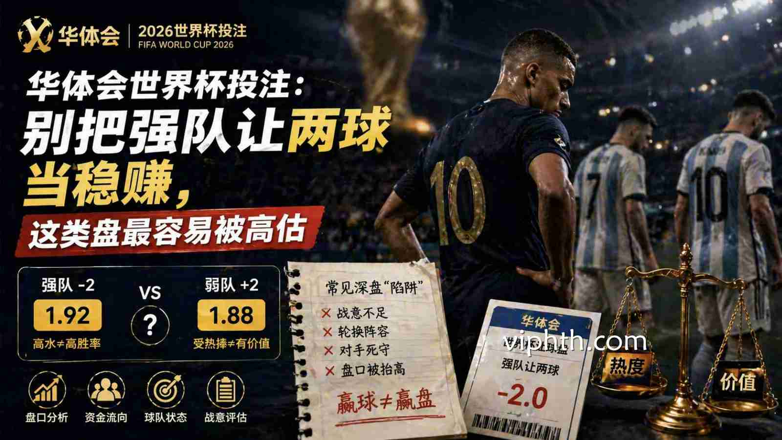 华体会世界杯投注：别把强队让两球当稳赚，这类盘最容易被高估